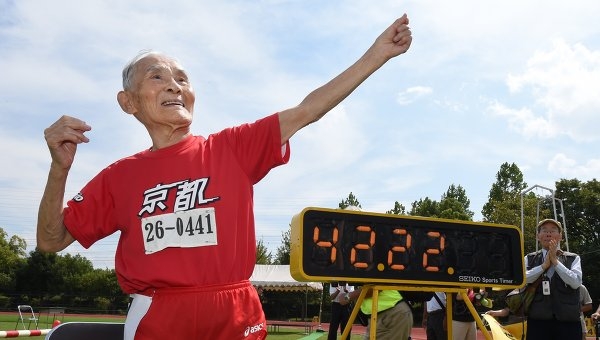 105-летний японец установил рекорд, которым сам не доволен