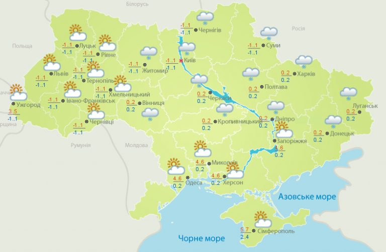 В Украине потеплеет