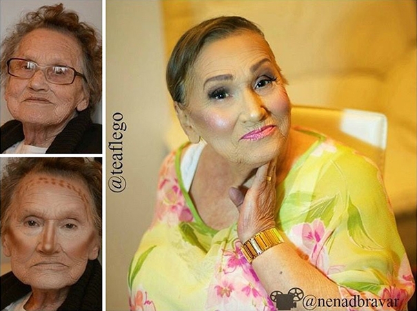 Благодаря макияжу от внучки 80-летняя бабушка стала сенсацией в Интернете (ФОТО)