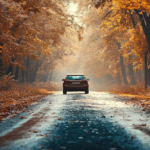 автомобиль осенью