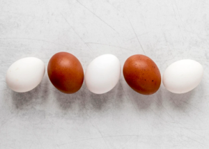 белые и коричневые яйца