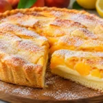 Пирог с персиками