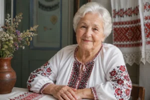 Пенсіонерка у вишиванці