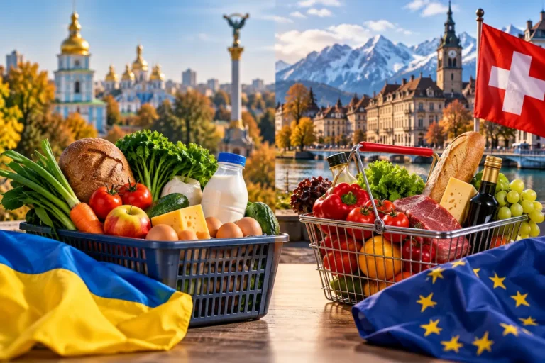 Стоимость продуктов в Украине и ЕС