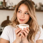 Дівчина з чашкою кави