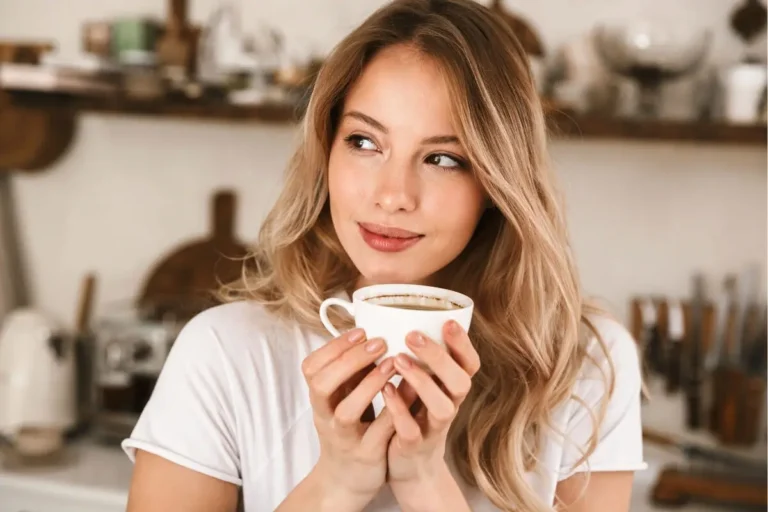 Дівчина з чашкою кави