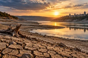 Снижение уровня воды в реках