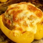 фаршированный перец с сырной корочкой