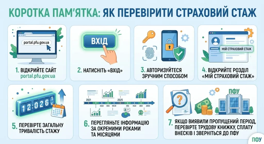 Инфографика: как проверить стаж для пенсии