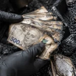 обгоревшие деньги