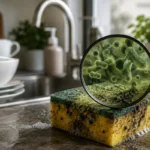 грязная губка на кухне