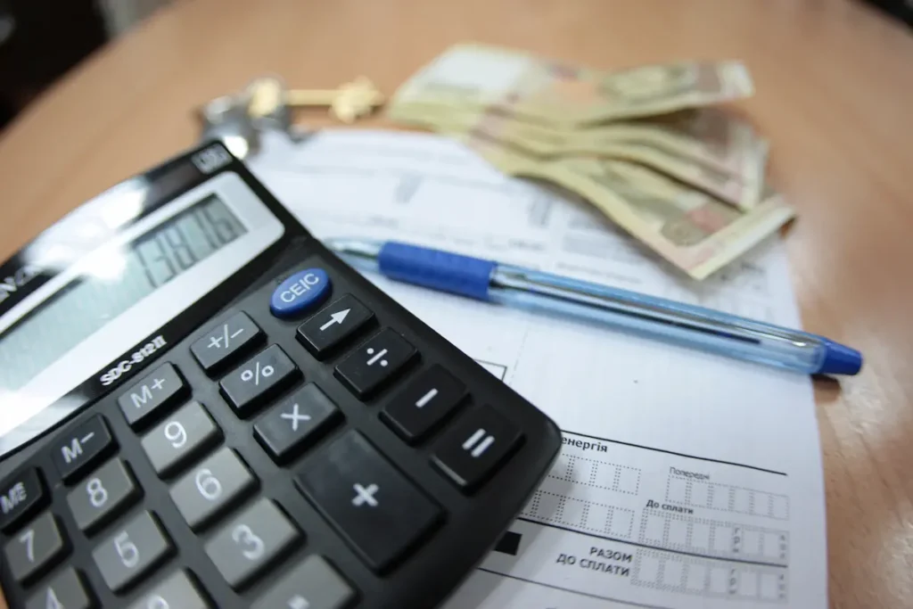 калькулятор и квитанции