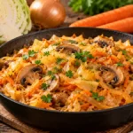 Рецепт тушеной капусты с грибами