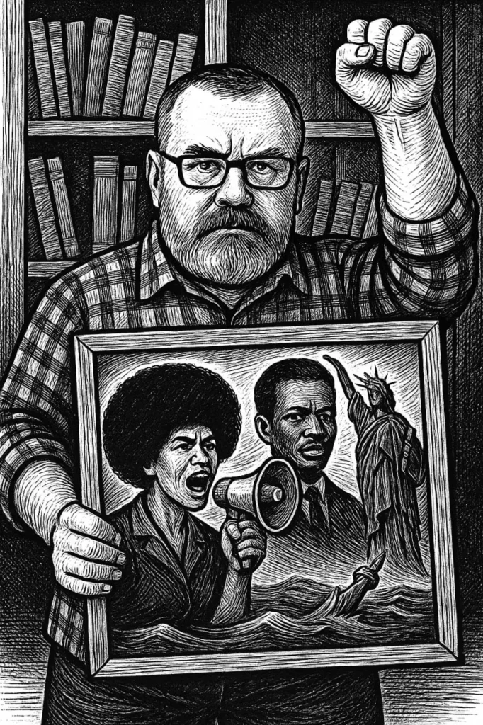 Дмитро Жогов з картиною