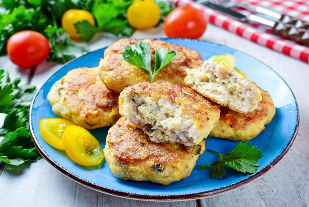 котлеты с грибами
