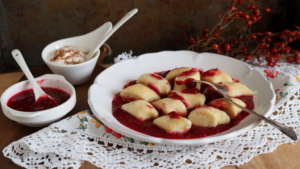ленивые вареники с вишней