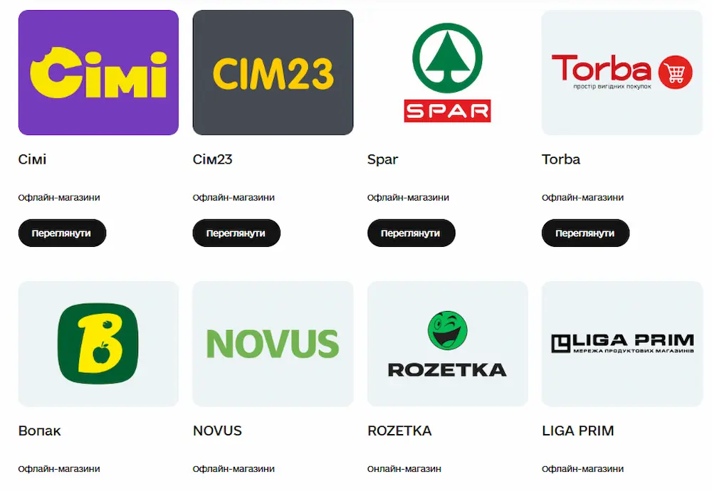 Логотипи магазинів