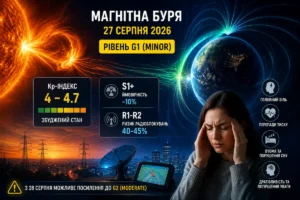 магнитная буря 27 августа