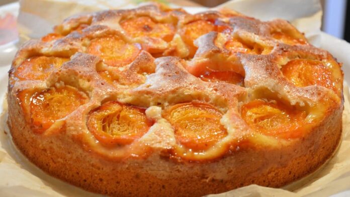 Овсяный пирог с абрикосами