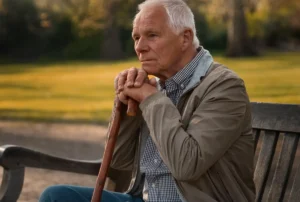 Пенсіонер на лавочці