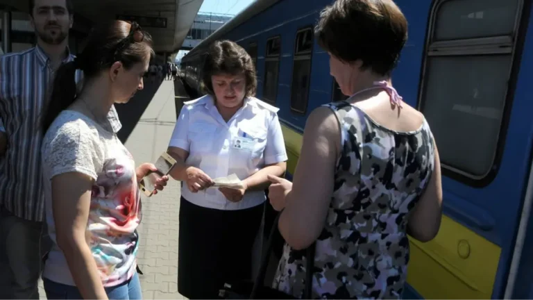 Провідниця перевіряє квитки