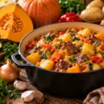 рагу с тушенкой и тыквой