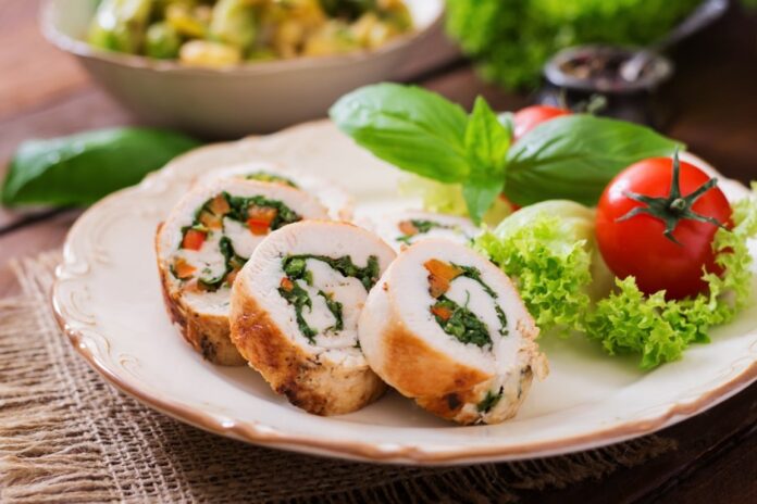 куриное филе с овощами