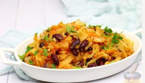 Капуста с фасолью
