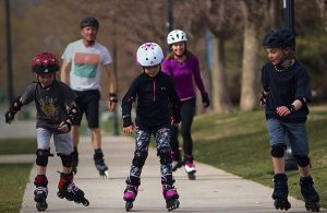 катание на роликах