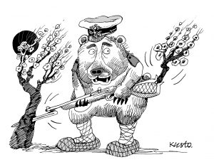 карикатура Кустовского