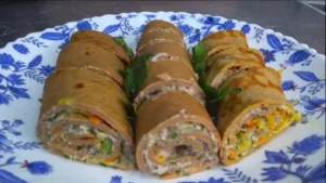 рулет печеночный с грибами