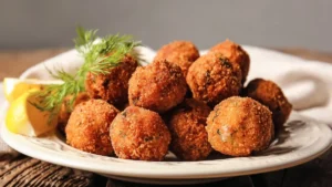 рыбные шарики с моцареллой