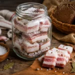 засоленное сало в банке