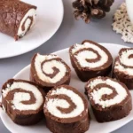 шоколадний рулет з кокосом без випічки