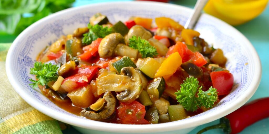 Рагу с шампиньонами