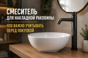 Как выбрать смеситель для накладной раковины без ошибок