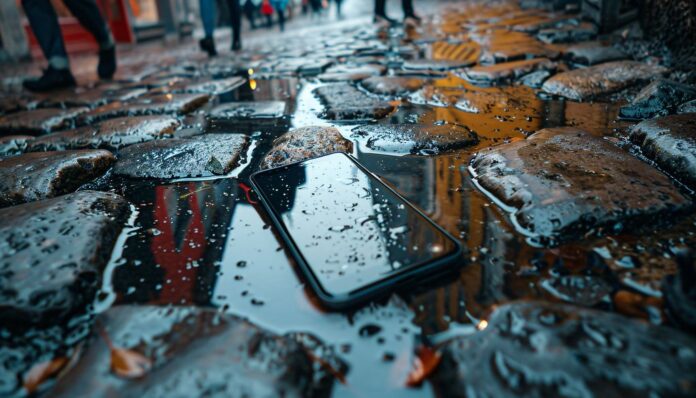 телефон в воде