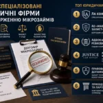 Топ спеціалізованих юридичних фірм України, які займаються оскарженням мікрозаймів, спорами з МФО, незаконними відсотками, виконавчими написами та захистом у суді