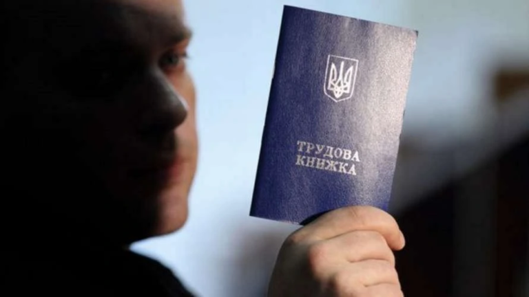 трудовая книжка в руке
