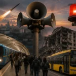 город во время тревоги
