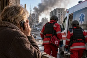 вызов скорой помощи во время обстрела