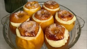 яблоки с творогом