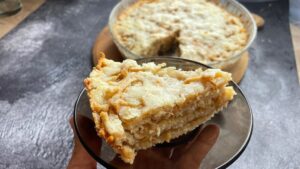 яблочный пирог без замешивания теста