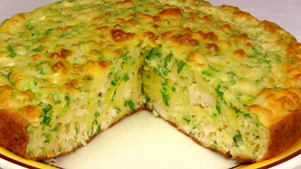 заливной пирог с курицей