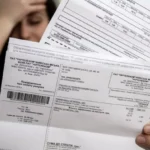 Жінка тримає багато рахунків за комуналку