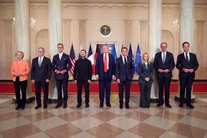 Зеленский, Трамп, Макрон, Мэлони и другие