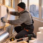 внутреннее утепление балкона зимой